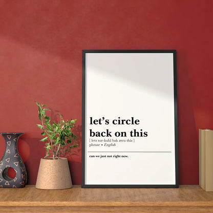 'Let's Circle Back on This' Poster