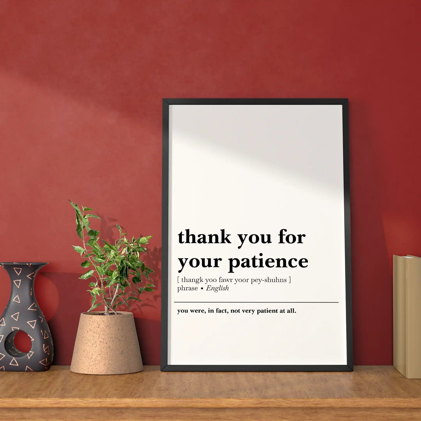 'Thank You for Your Patience' Poster