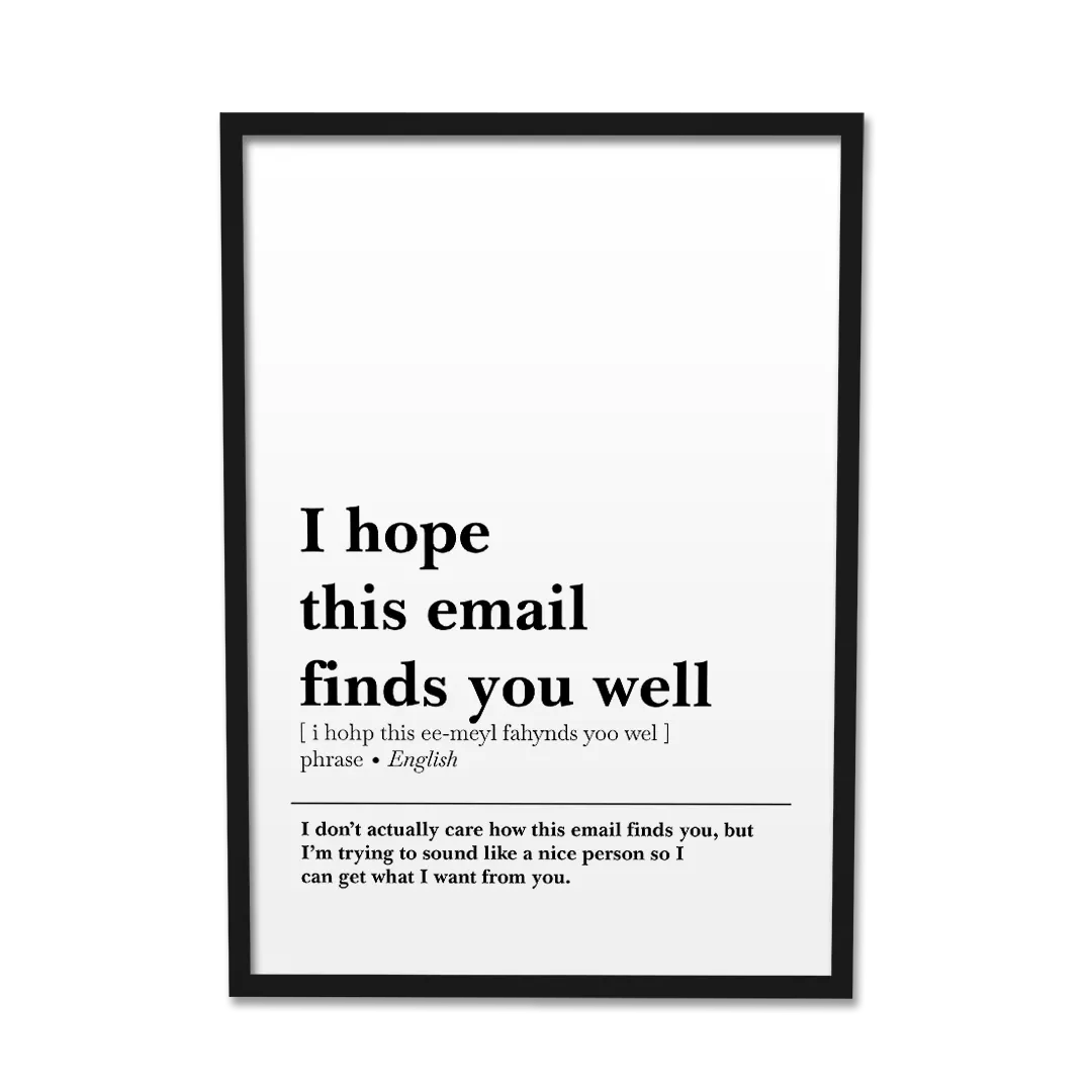 'I Hope This Email Finds You Well' Poster