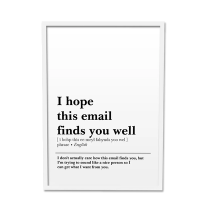 'I Hope This Email Finds You Well' Poster